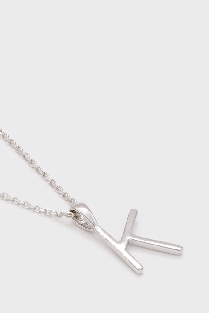 Charm necklace - Silver name initial letter 'K'_2