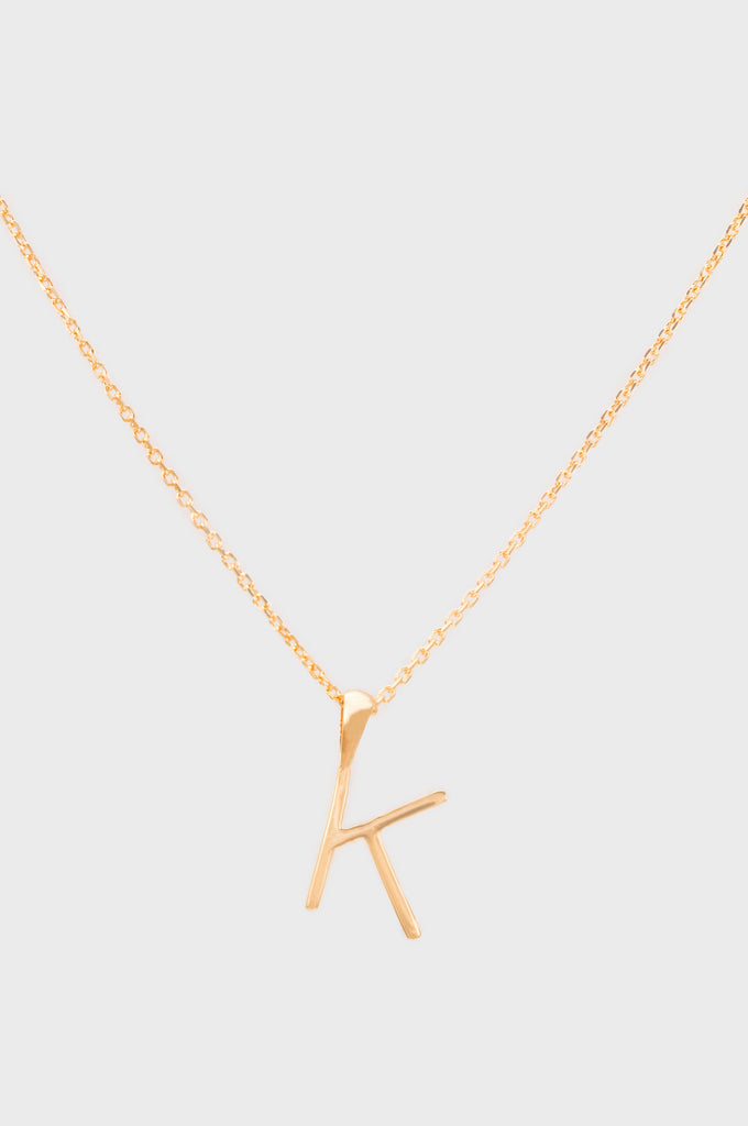 Charm necklace - Gold name initial letter 'K'_1