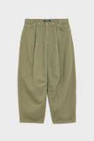 Khaki adjustable waist balloon leg trousers_6