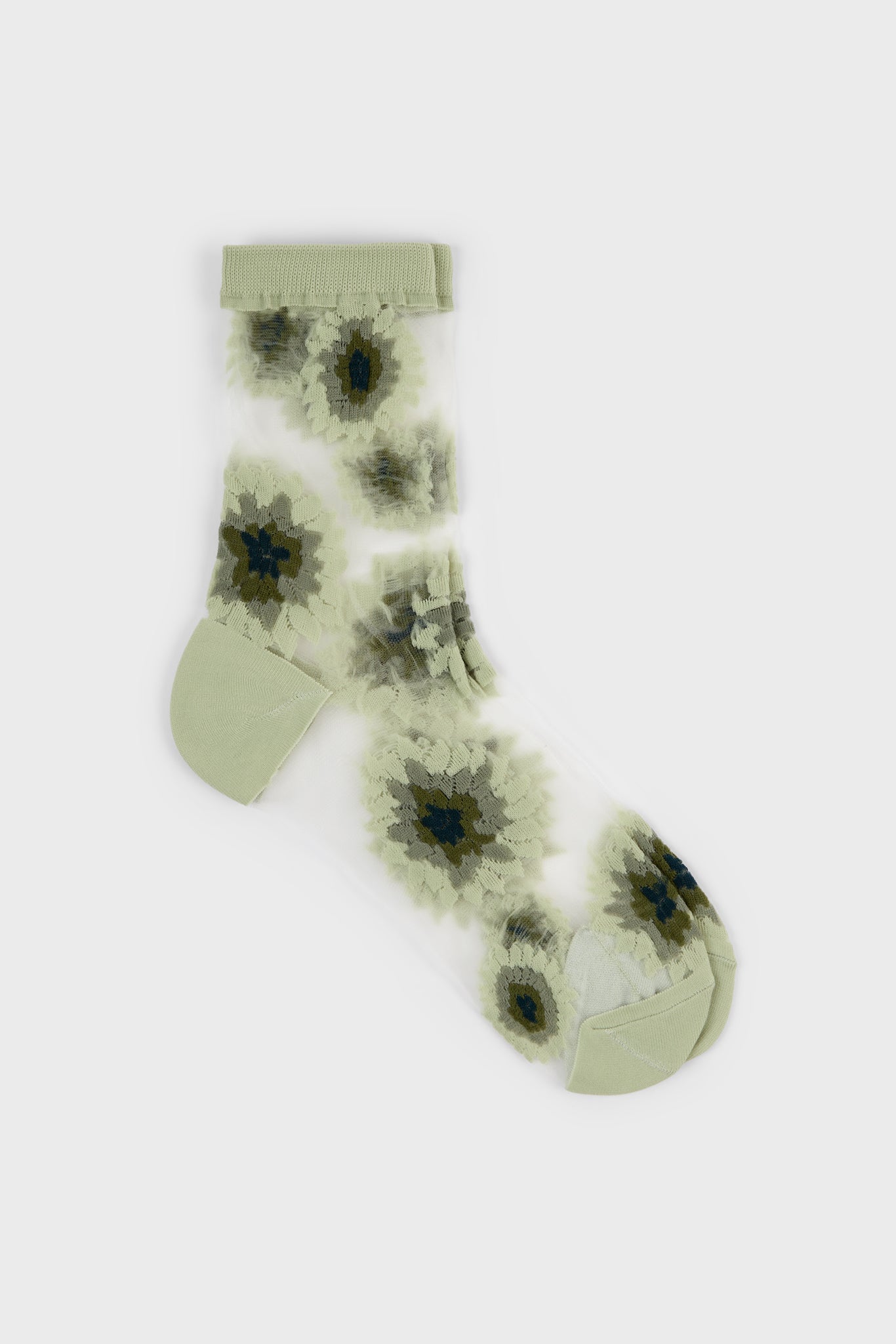 large daisy sheer socks