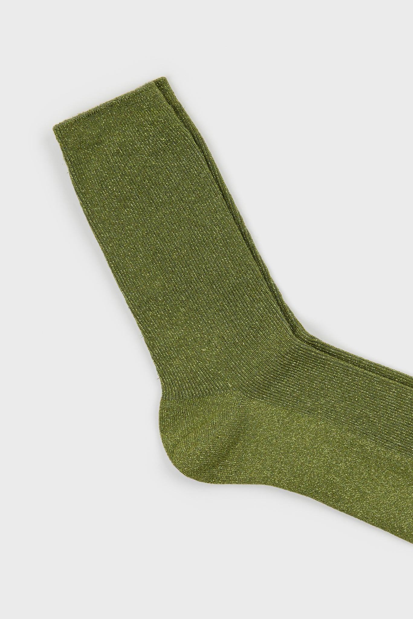 Khaki modal blend ribbed socks_2