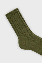 Khaki rainbow fleck thick socks_2