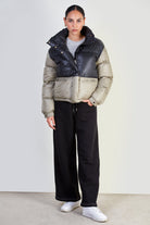 Khaki and navy two tone puffer jacket_2