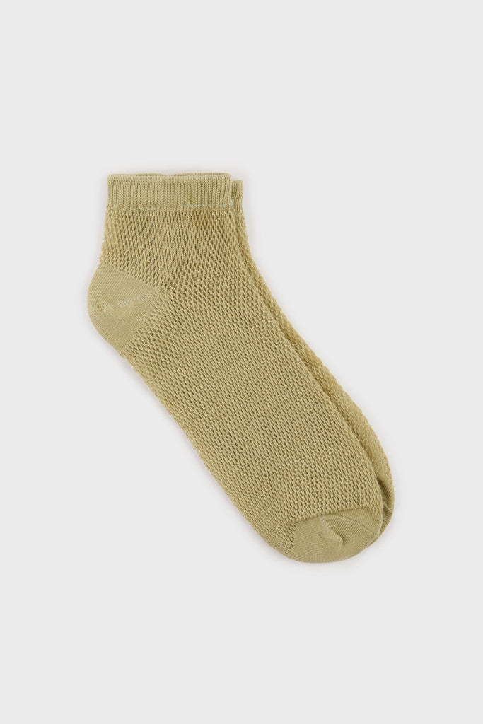 Khaki mesh ankle socks_3