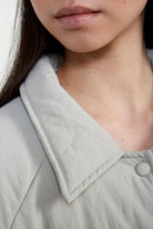 Khaki teddy lined quilted jacket_6