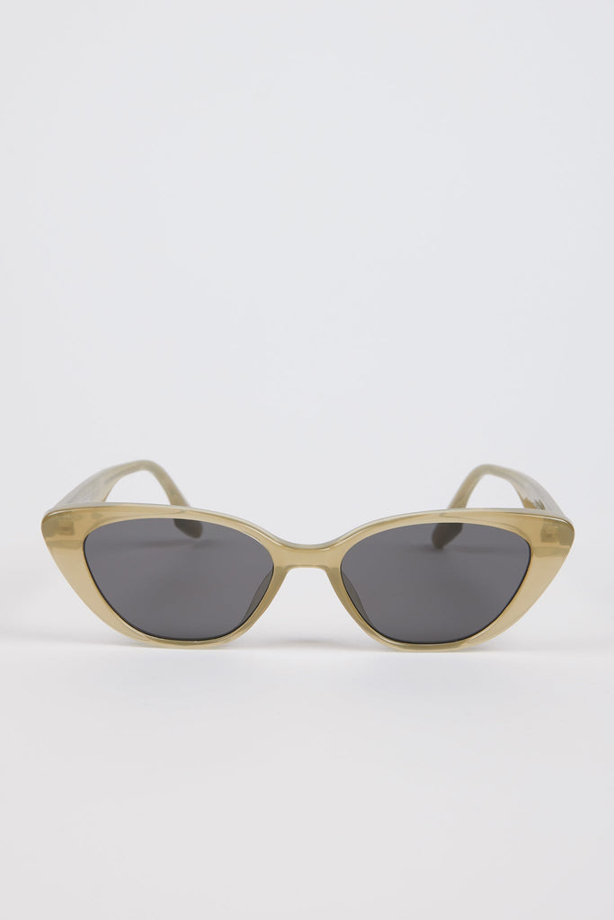Khaki thick cateye sunglasses_1