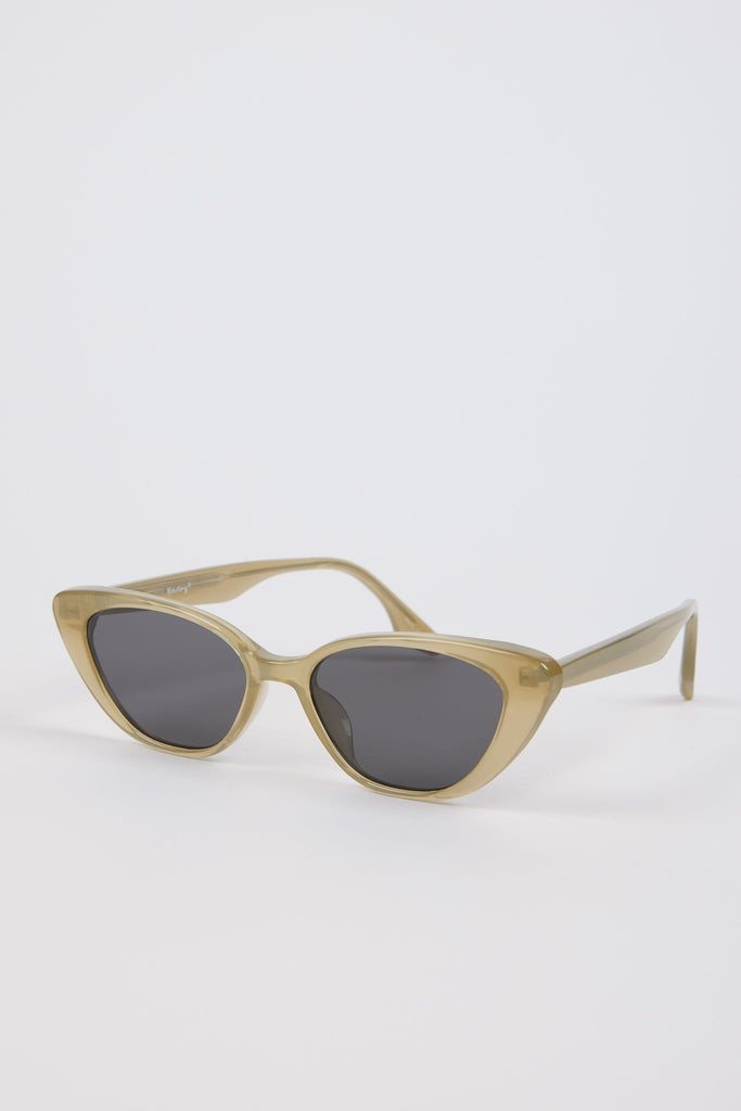 Khaki thick cateye sunglasses_2