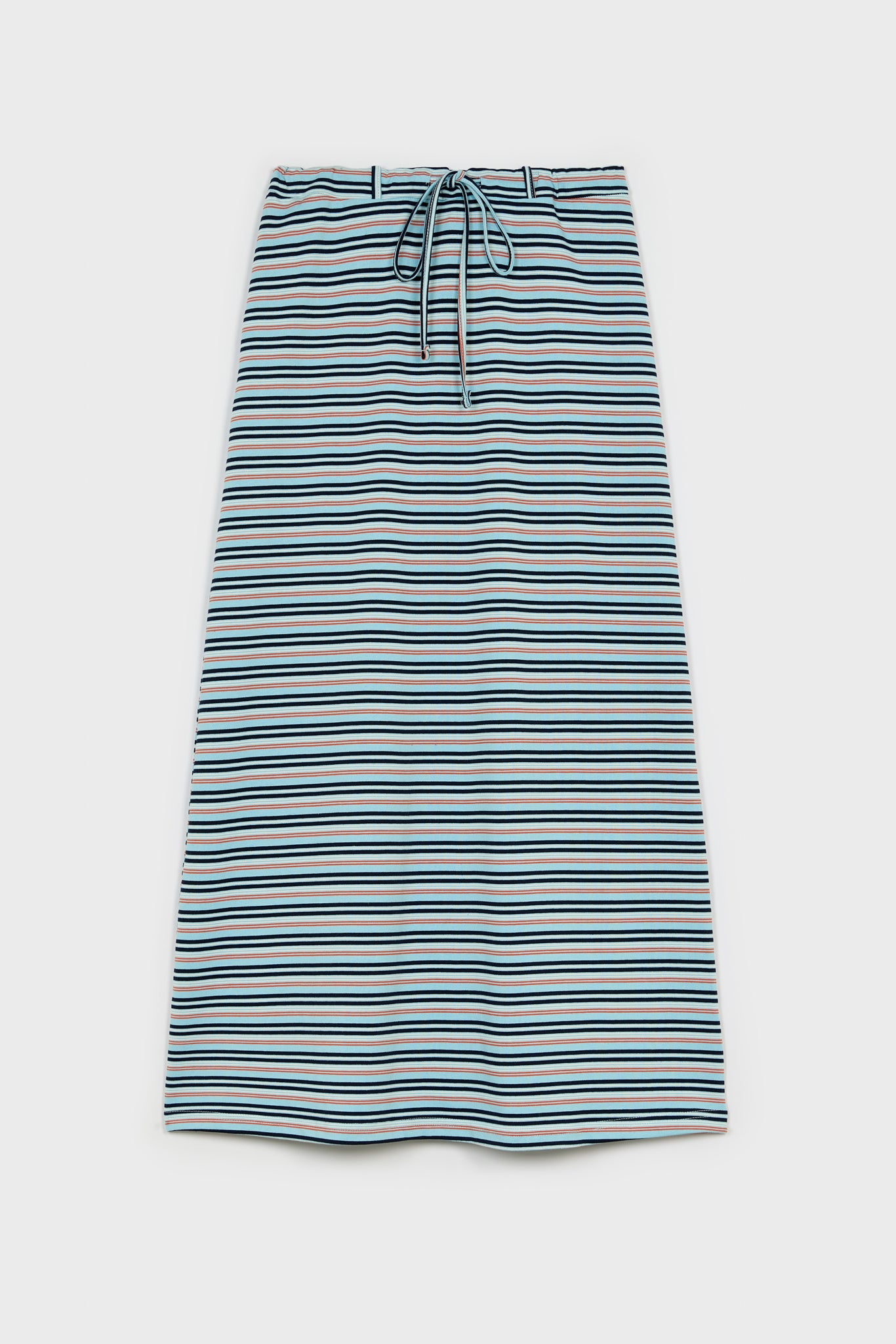 Light blue and orange horizontal stripe maxi skirt_1