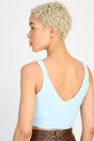 Light blue double V knit tank_2