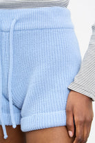 Light blue drawstring knit shorts_3