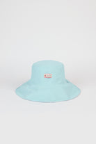 Light blue gingham embroidered cherry reversible sun hat_4