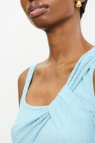 Light blue looped banding tank top_3