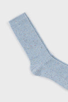 Light blue rainbow fleck ribbed socks_2