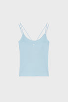 Light blue thin ribbed strappy knit tank_6