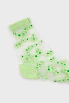 Light green mixed flower sheer socks_4