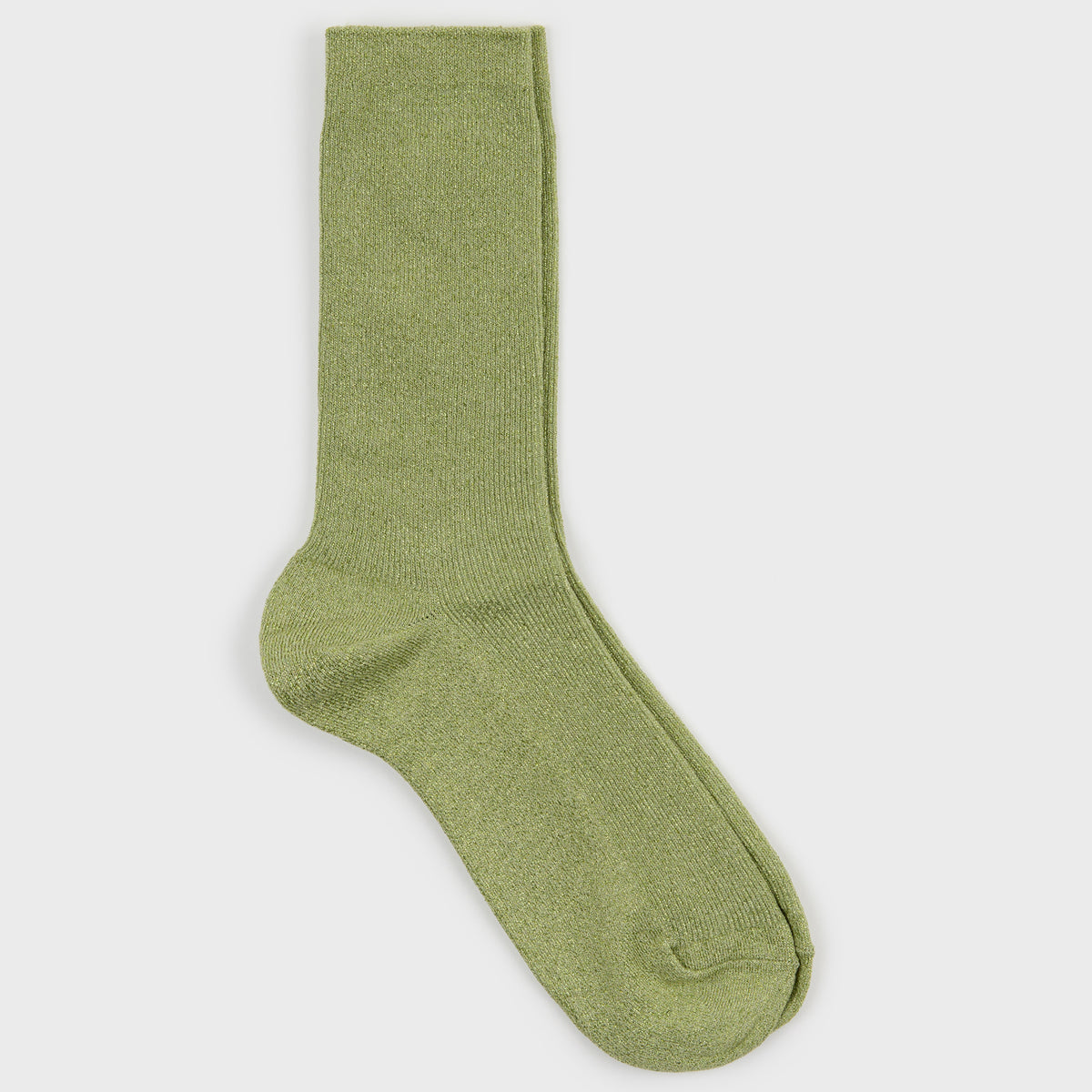 Light green modal blend ribbed socks | Glassworks London