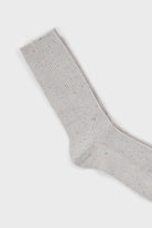 Light grey rainbow fleck ribbed socks_2