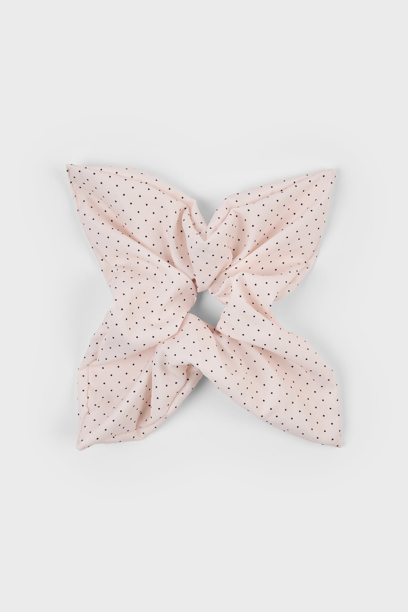 Light pink tiny polka dot square scrunchie_1
