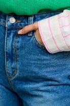 Mid blue relaxed straight leg jeans_3