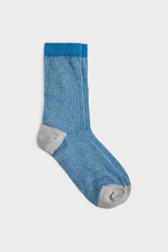 Light blue glitter striped multicolour socks_2