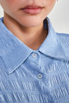 Light blue textured shirt blouse_4