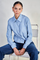Light blue textured shirt blouse_5