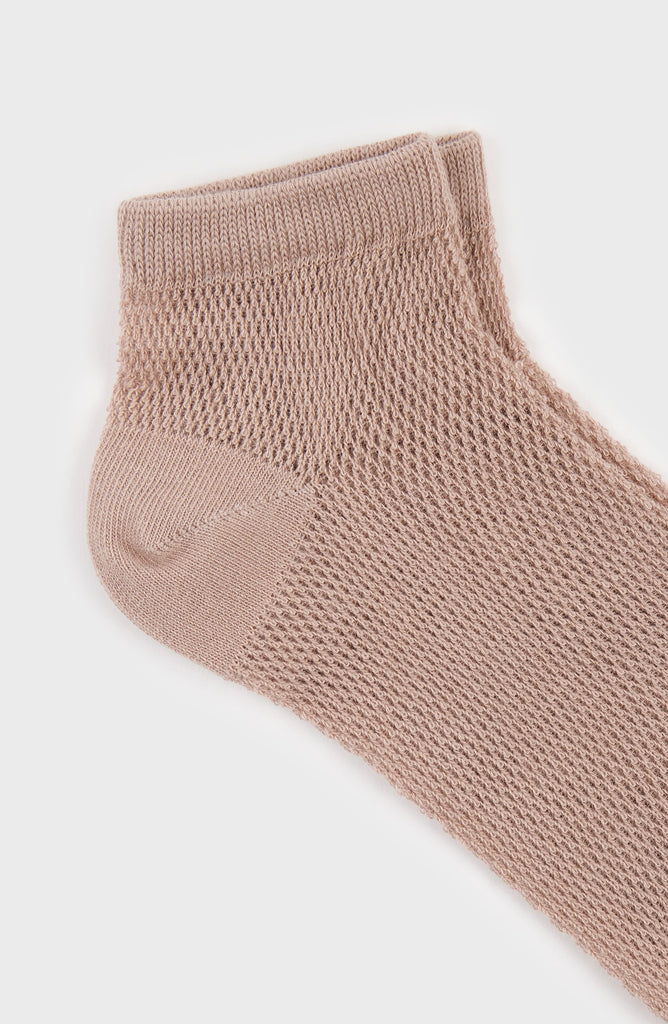 Light brown mesh ankle socks_3
