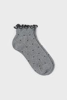 Polka dot ruffle trim socks - Set of 3