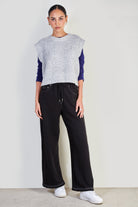 Light grey flecked ribbed sweater vest_2