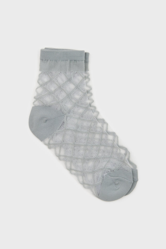 Light grey sheer criss cross socks_1