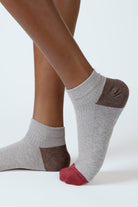 Light grey tricolor ankle socks_1