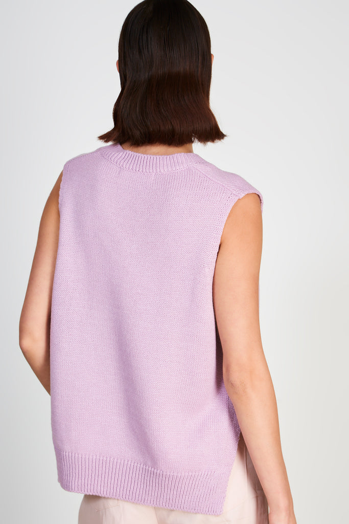 Lilac V neck sweater vest_2