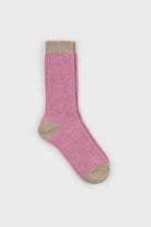 Contrast trim cashmere blend socks - Set of 5_4