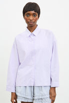 Lilac and white multi striped shirt_1