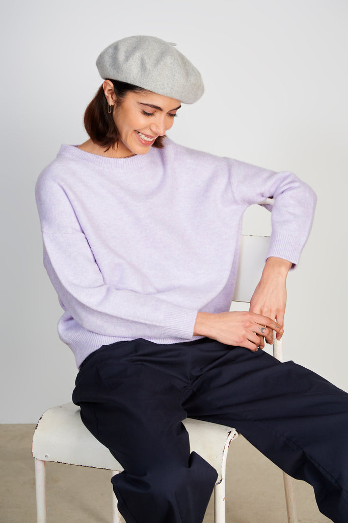 Lilac cashmere wool blend jumper_6