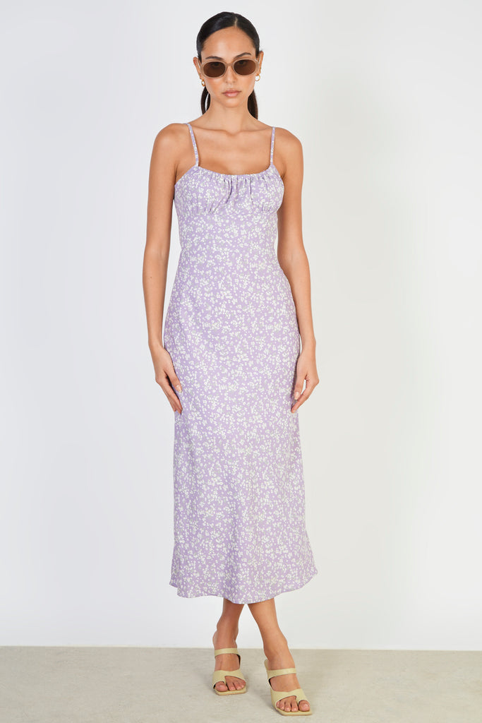 Lilac floral print maxi dress_1