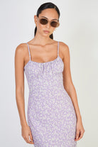 Lilac floral print maxi dress_3