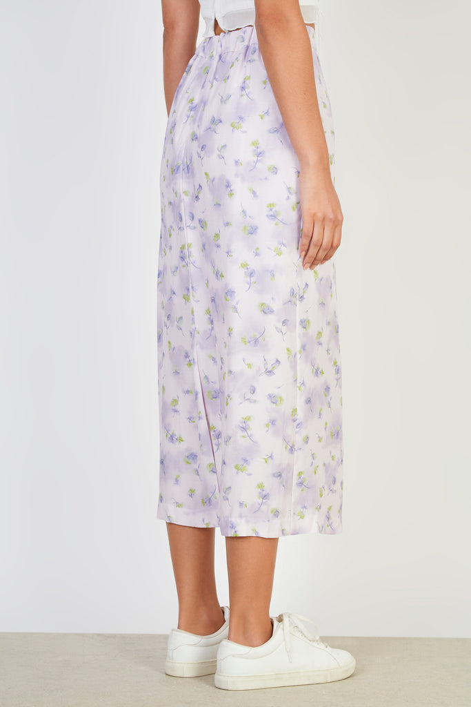 Lilac floral print pencil skirt_2