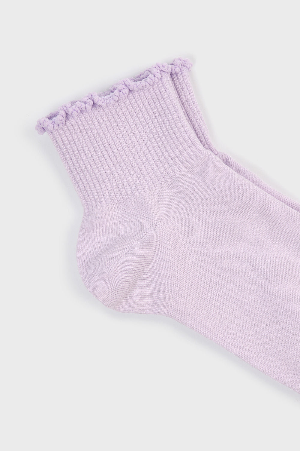 Lilac lettuce trim ankle socks_4