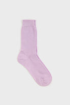 Lilac linen blend ribbed socks_1