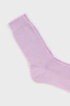 Lilac linen blend ribbed socks_2