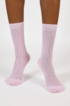 Lilac linen blend ribbed socks_4