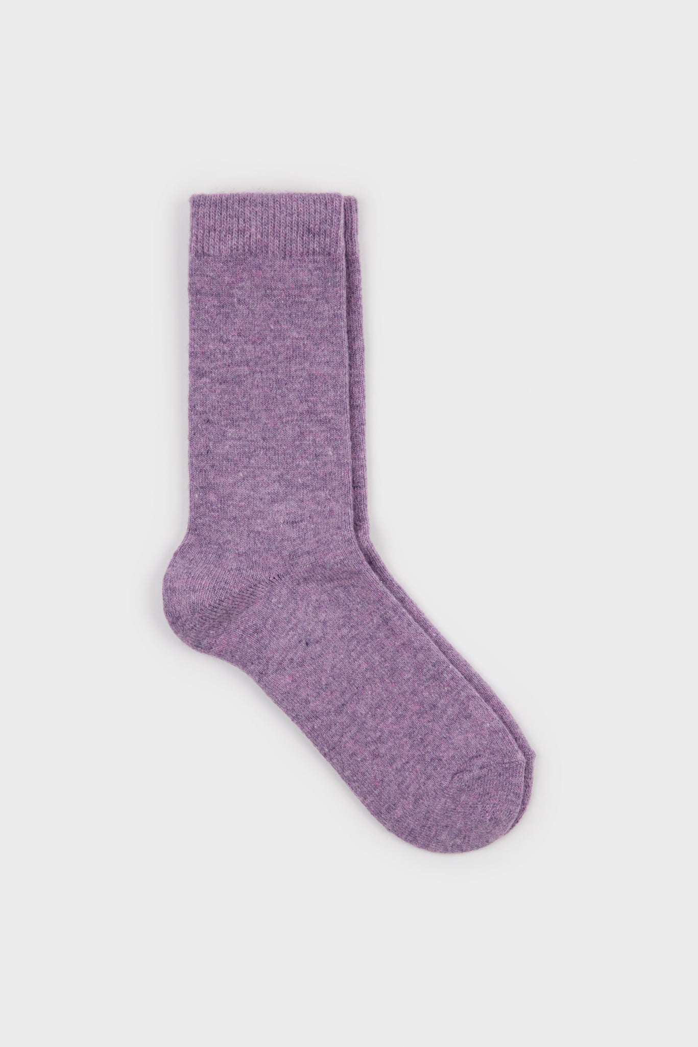 Lilac smooth cashmere wool blend socks_1