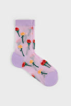 Stemmed roses sheer socks - Set of 6
