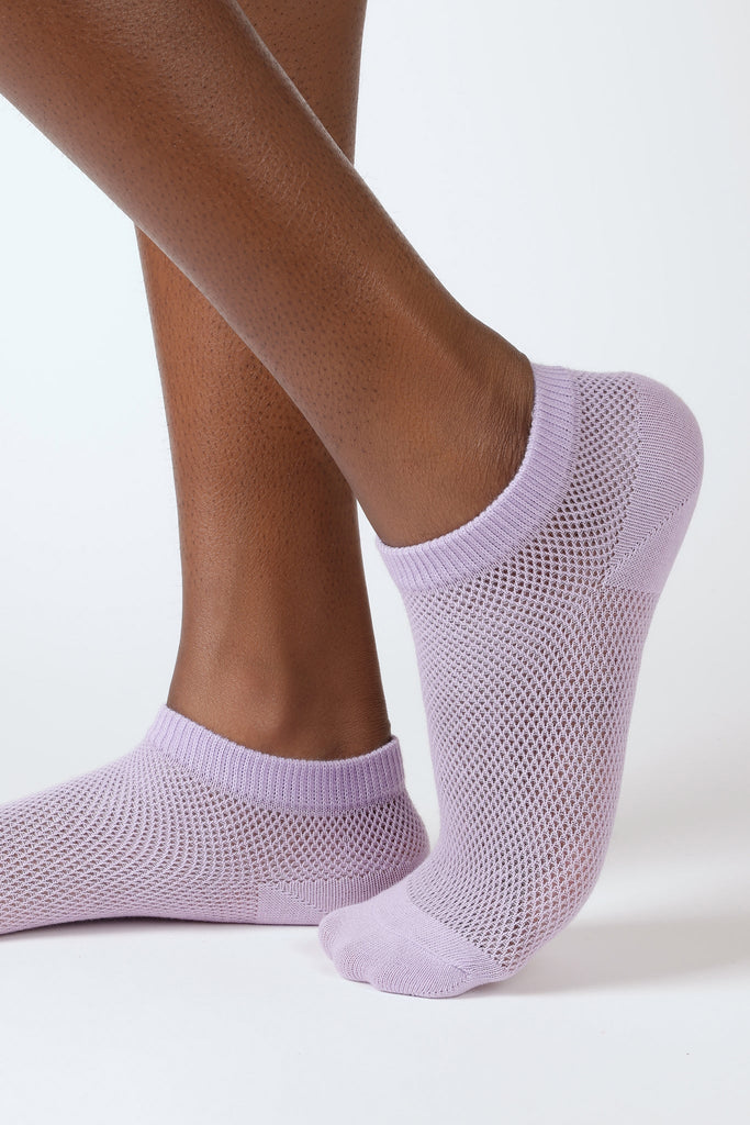 Lilac mesh ankle socks_1
