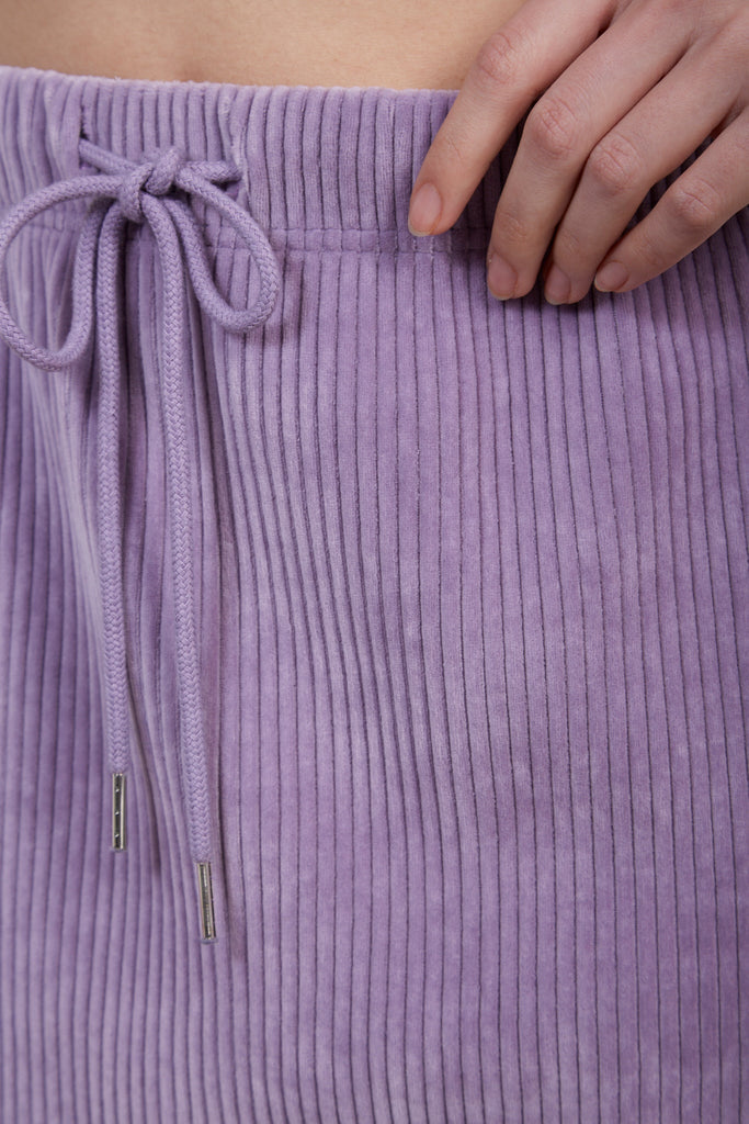 Lilac ribbed velvet skirt_4