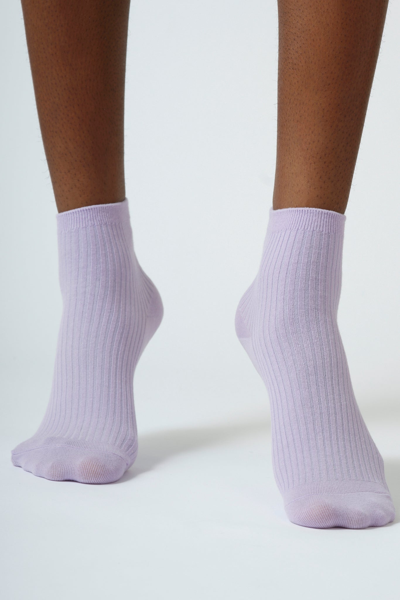 Lilac short cotton blend socks