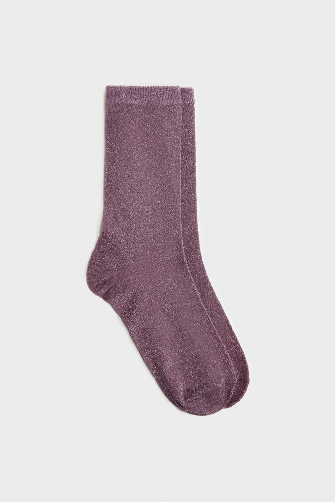 Lilac smooth glitter socks_1