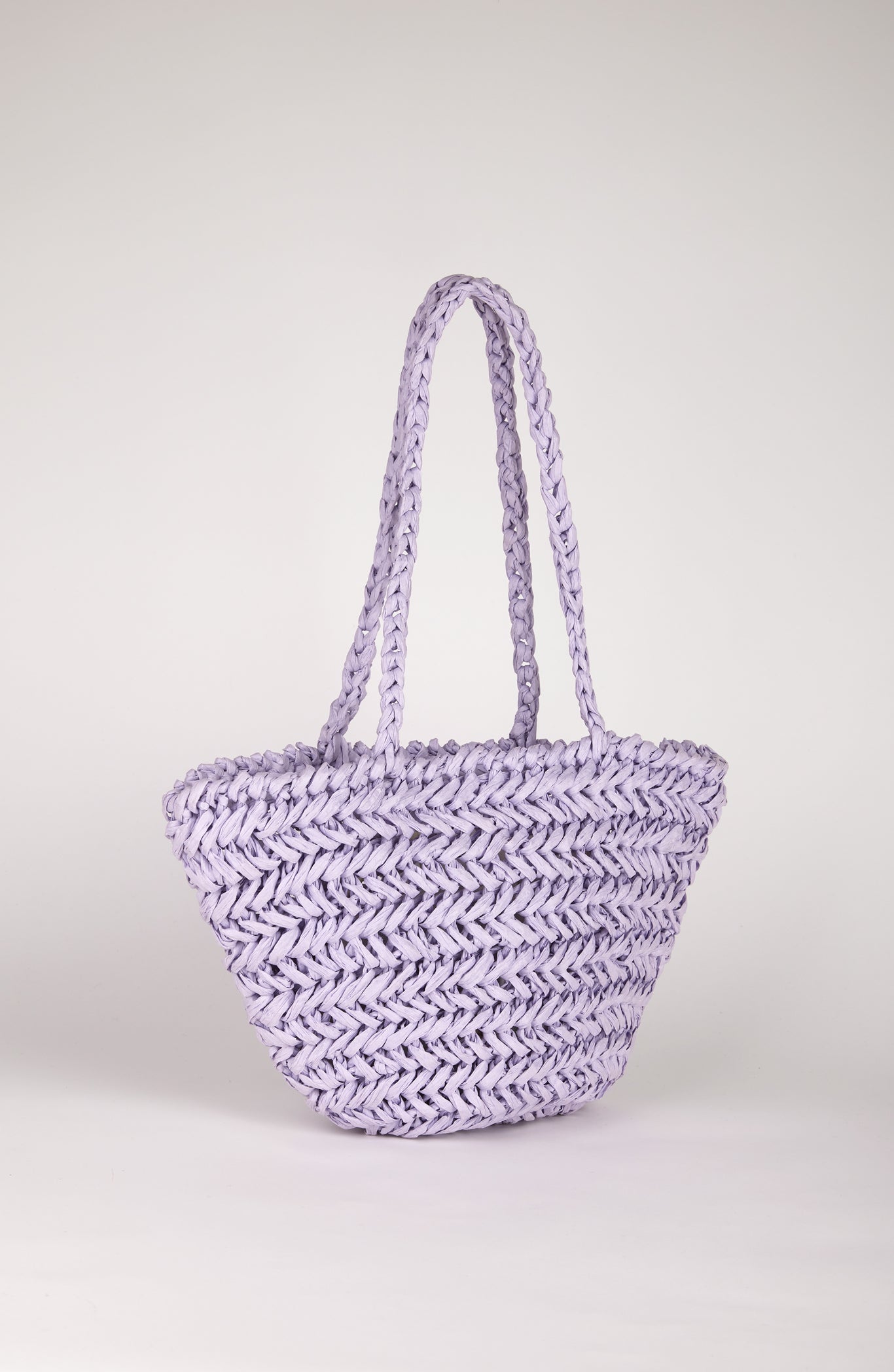 Lilac straw mini tote bag_2