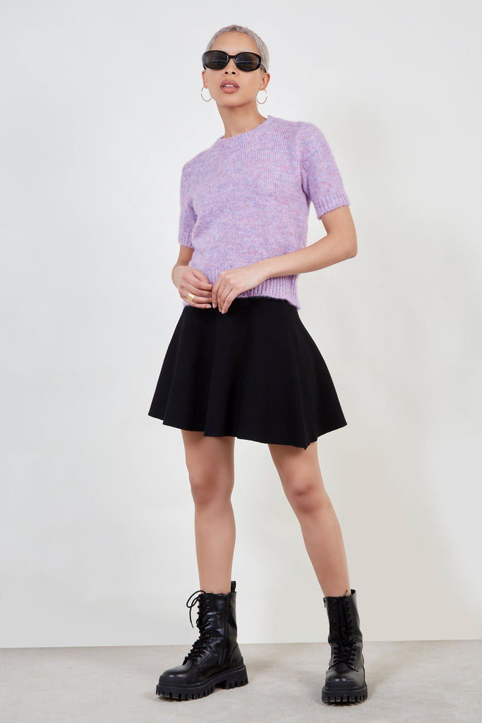 Lilac wool blend short sleeved jumper_3